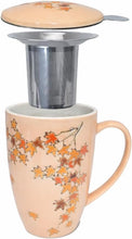 Load image into Gallery viewer, Ceramic Tea Mug with Infuser - Fall Leaves