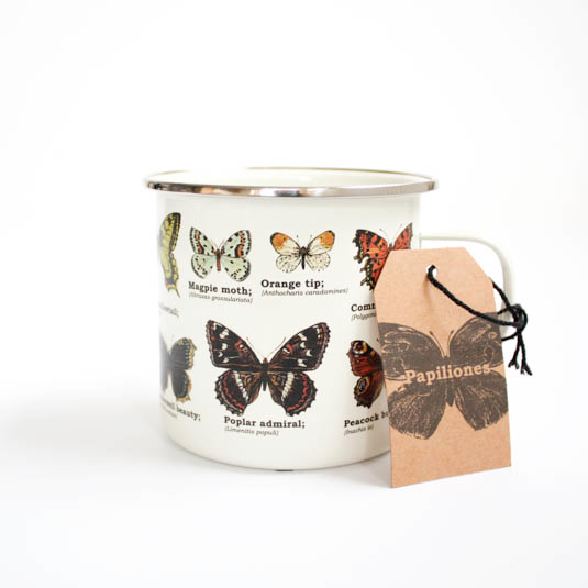 Butterfly Enamel Mug