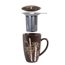 Load image into Gallery viewer, Ceramic Tea Mug with Infuser - Bamboo