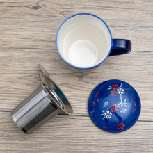 Load image into Gallery viewer, Ceramic Tea Mug with Infuser - Mt. Fuji
