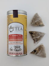 Load image into Gallery viewer, Lemon Ginger Herbal Tea - Pyramid Tea Sachets