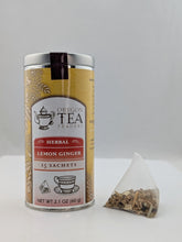 Load image into Gallery viewer, Lemon Ginger Herbal Tea - Pyramid Tea Sachets