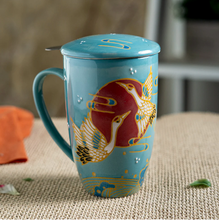 Load image into Gallery viewer, Ceramic Tea Mug with Infuser - Crane