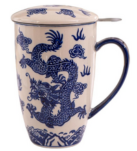 Load image into Gallery viewer, Ceramic Tea Mug with Infuser - Dragon