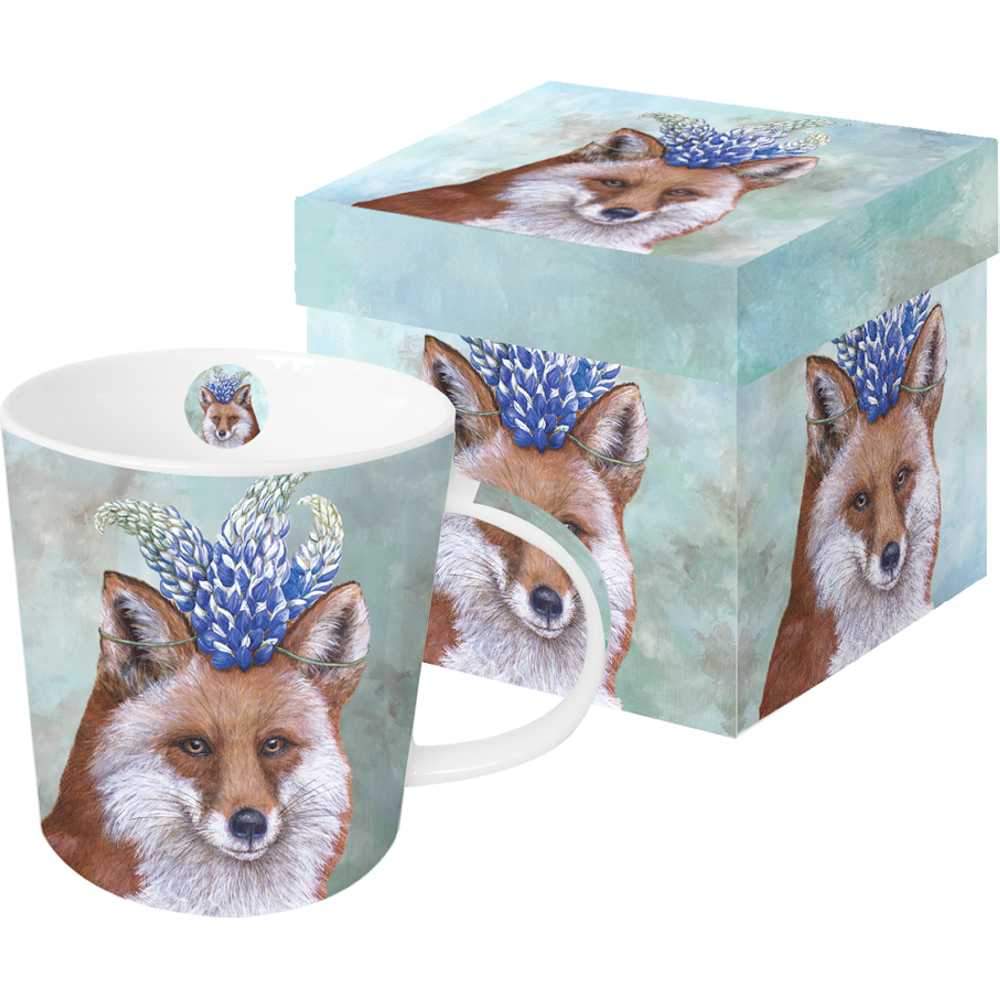 Elegant Fox Mug with Decorative Box